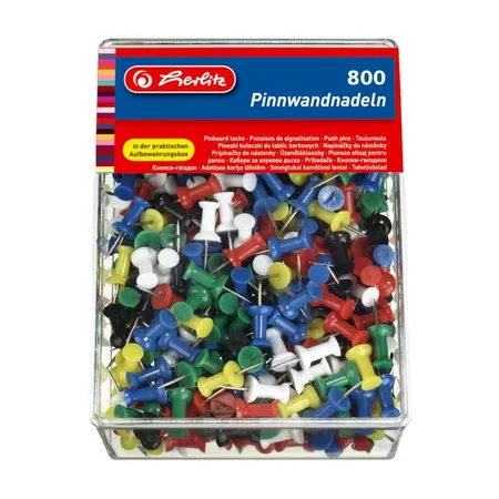 Herlitz Pinnwandnadeln bunt, 800 Stück