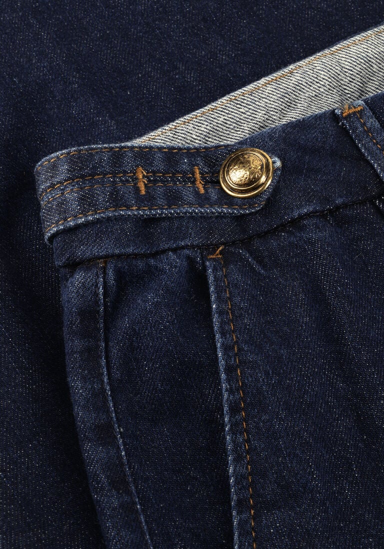 donkerblauwe luisa cerano flared jeans wide leg chino