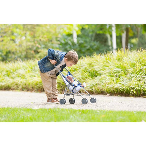 Poussette canne bleue Mon Grand Poupon 36-42 cm