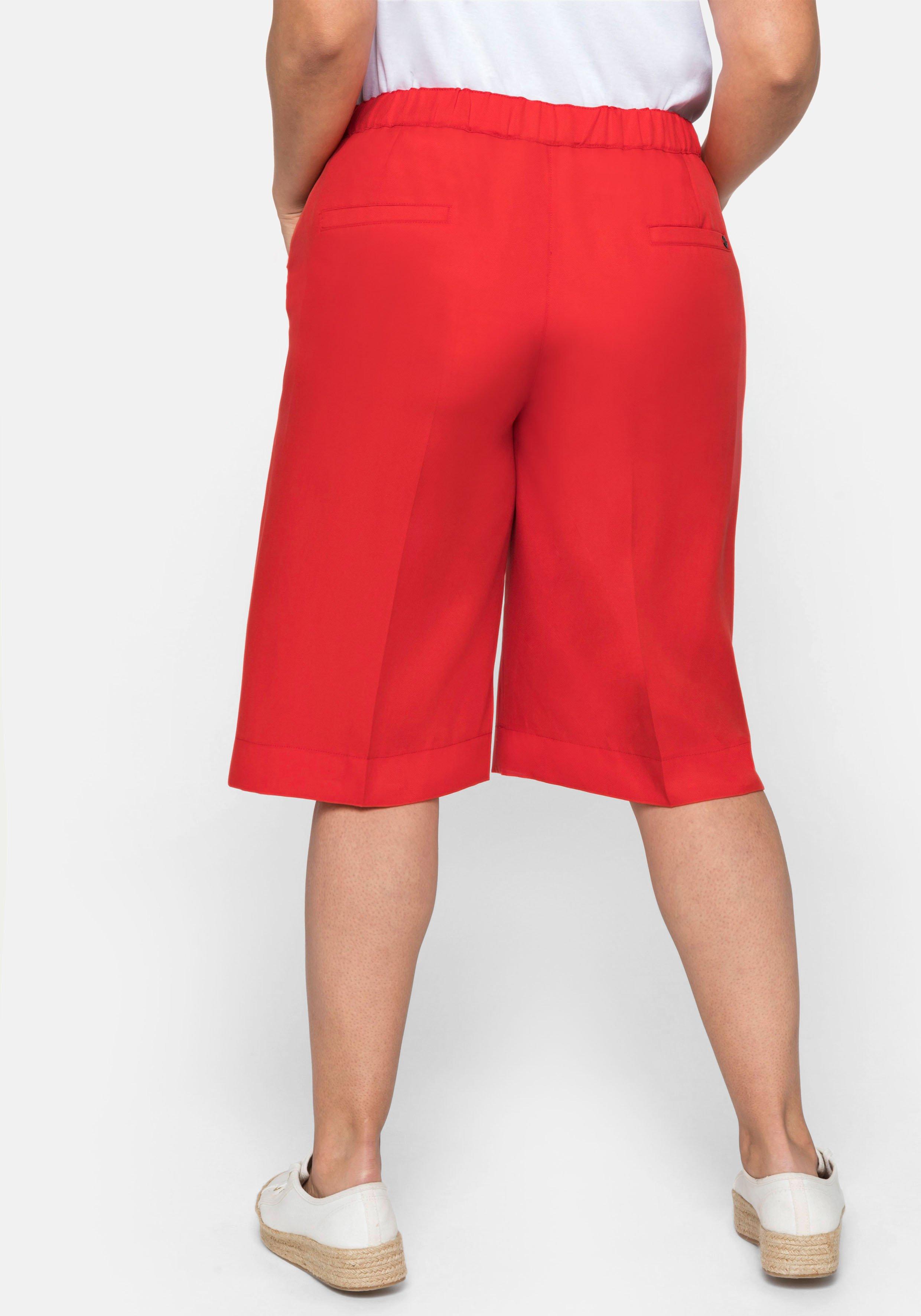 Bermudas mit Bügelfalten, aus  TENCEL™ Lyocell