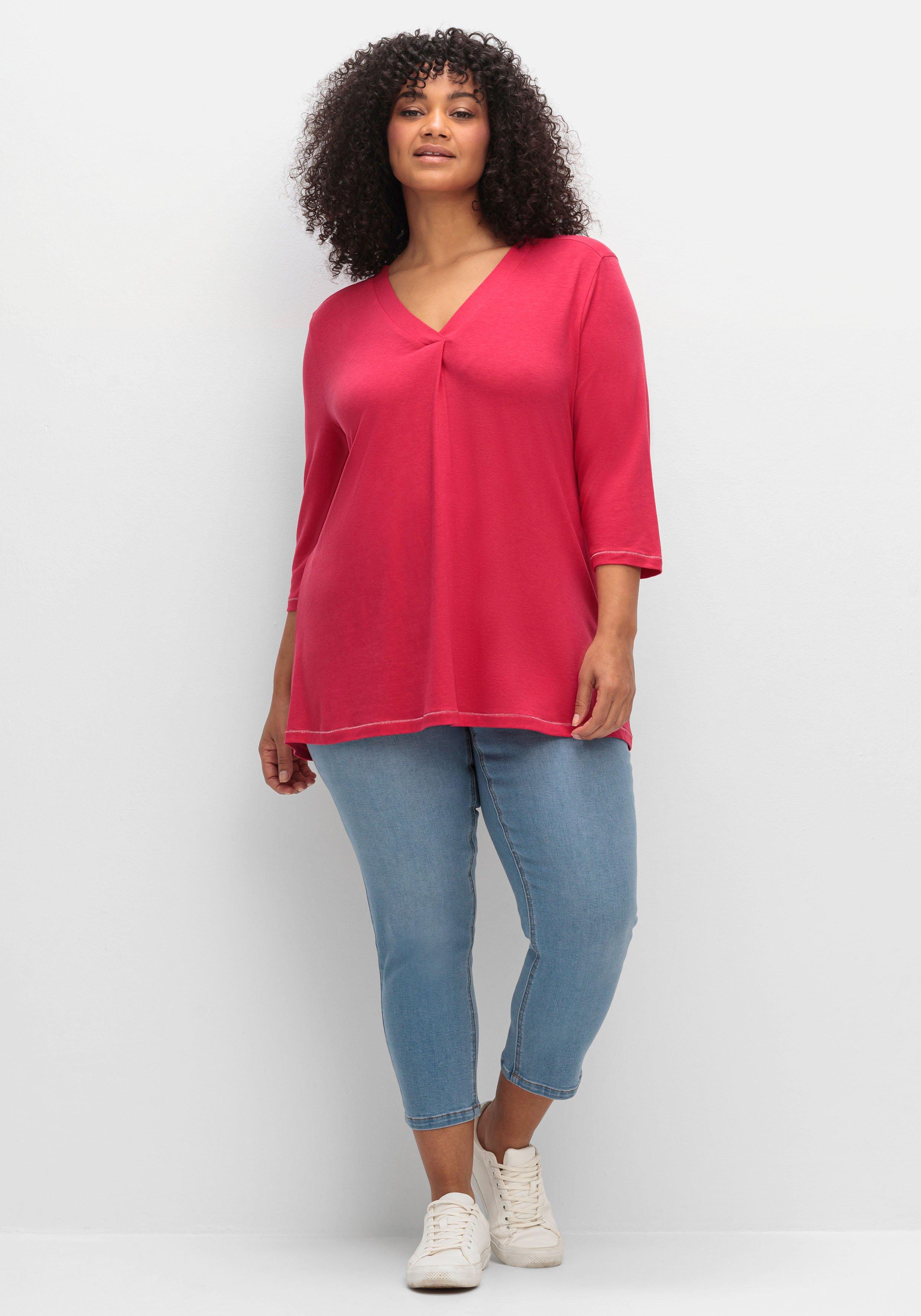 3/4-Arm-Shirt in leichter A-Linie, mit  TENCEL™ Lyocell