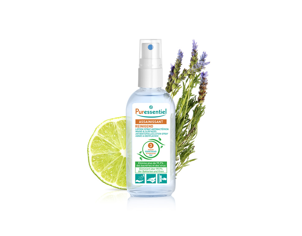 Puressentiel Reinigend antibakterielles Lotion Lot Hände und Oberflächen Spr 80 ml