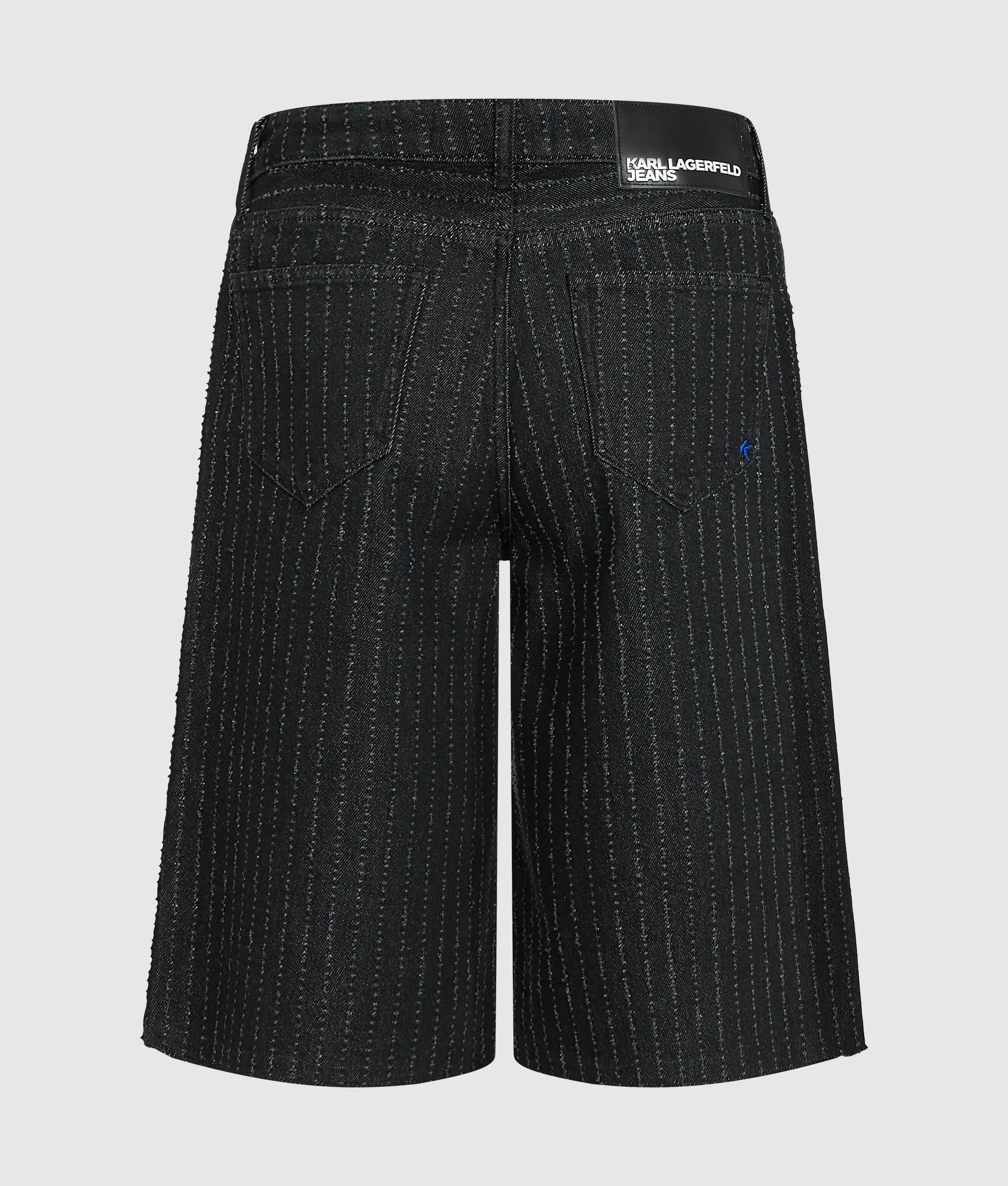 Bermuda korte broek van denim met krijtstreep
