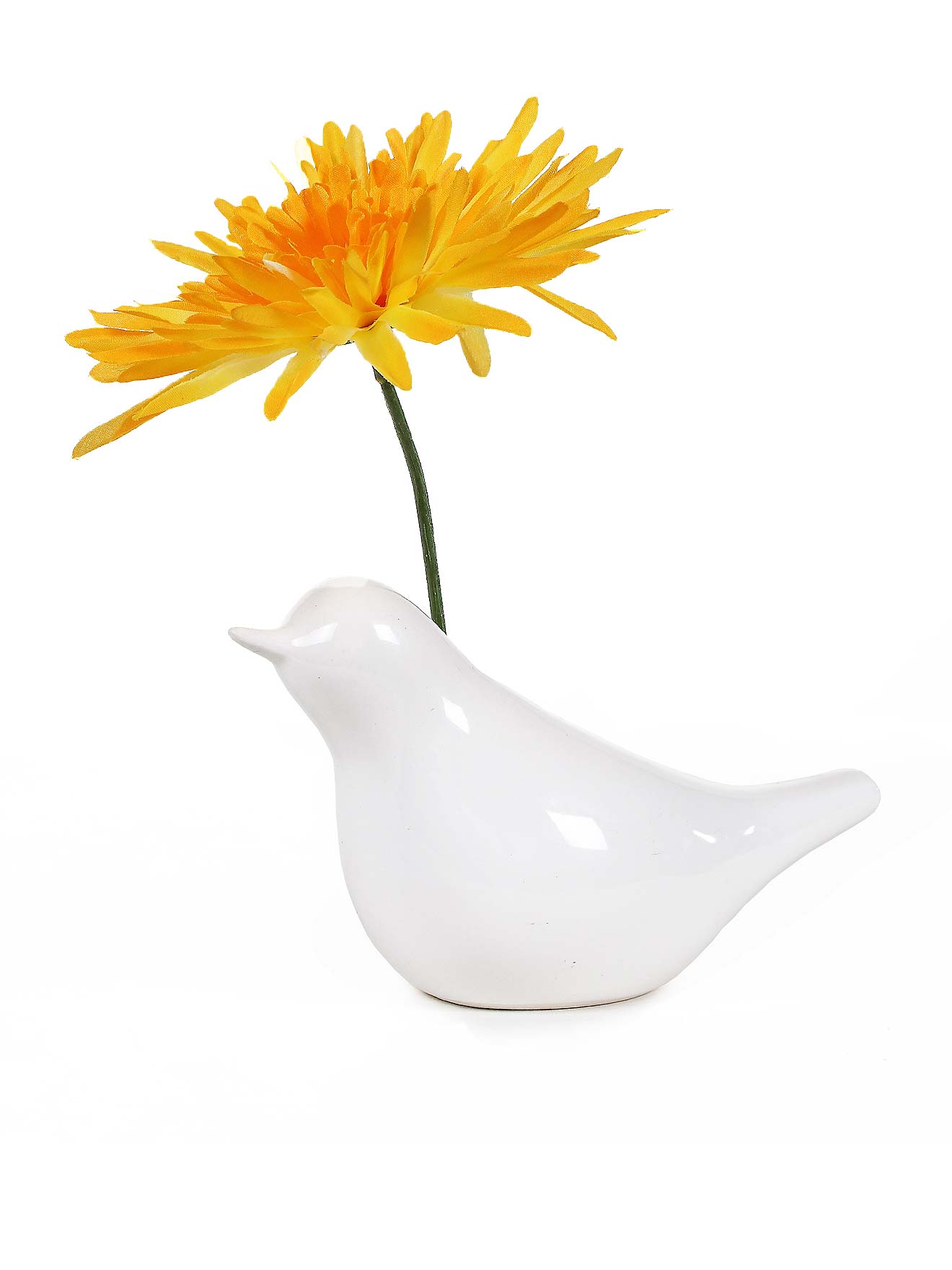 Vase oiseau porcelaine blanche