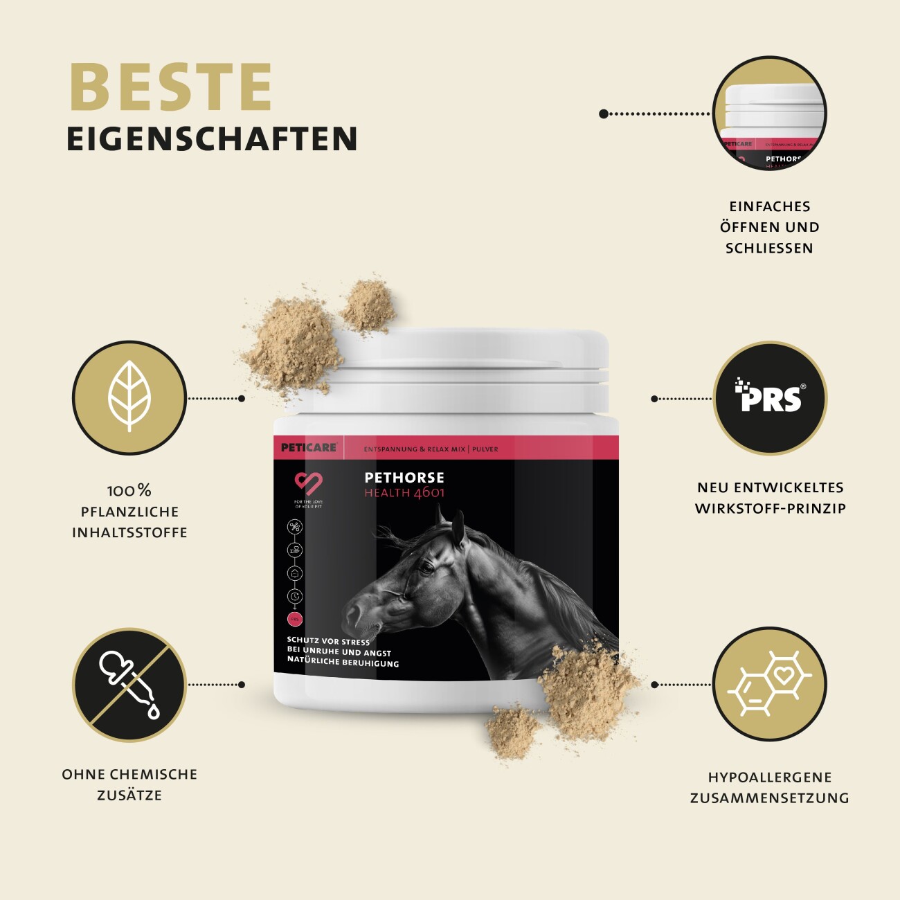 Peticare Relax-Mix Pulver für Pferde 200g