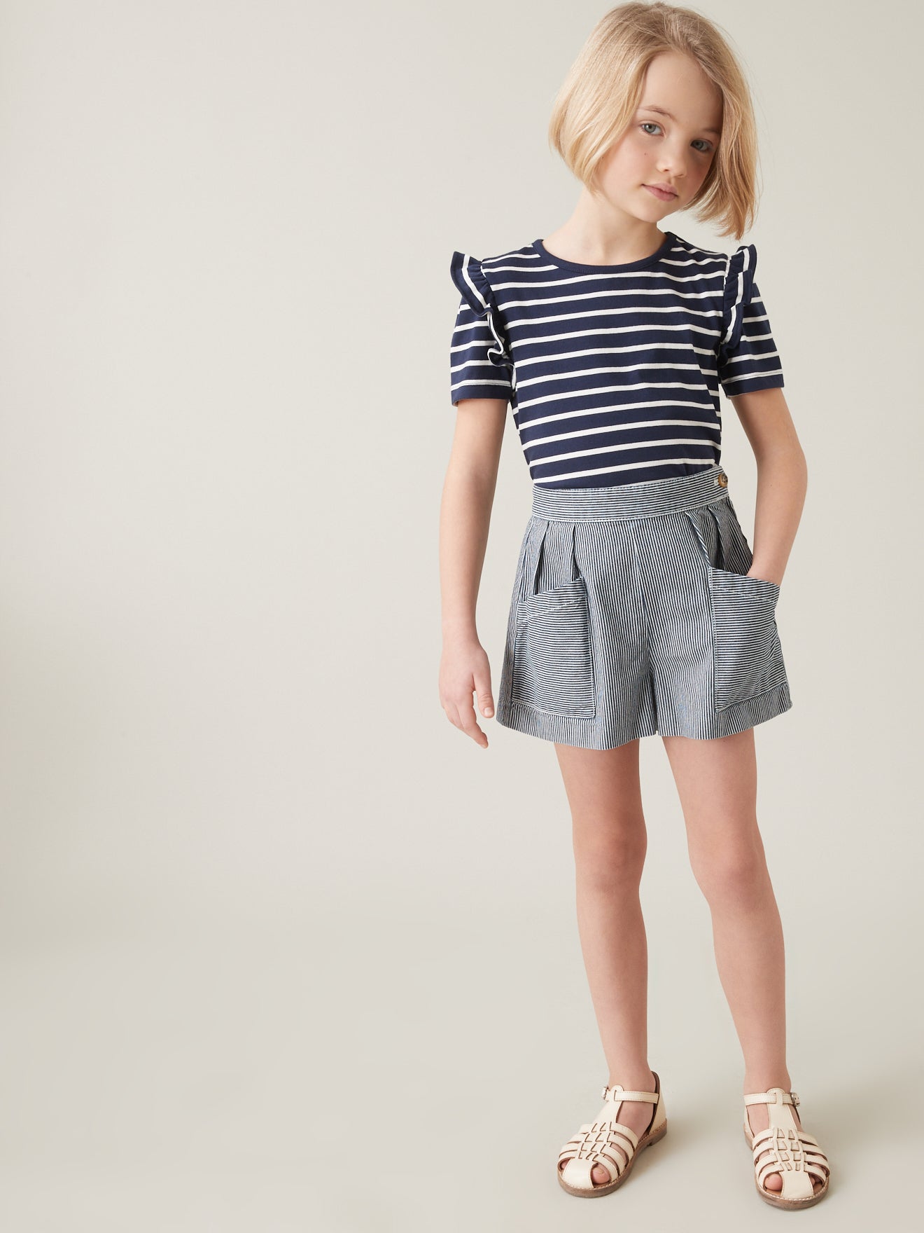 Short rayé Fille - Collection Hickory Stripes