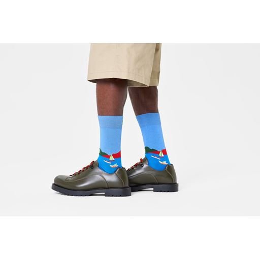 Happy Socks Boats Strømper, Blue, 41-46