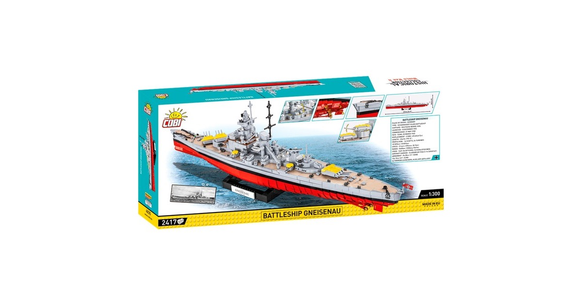 COBIBattleship Gneisenau Constructiespeelgoed  (Schaal 1:300)