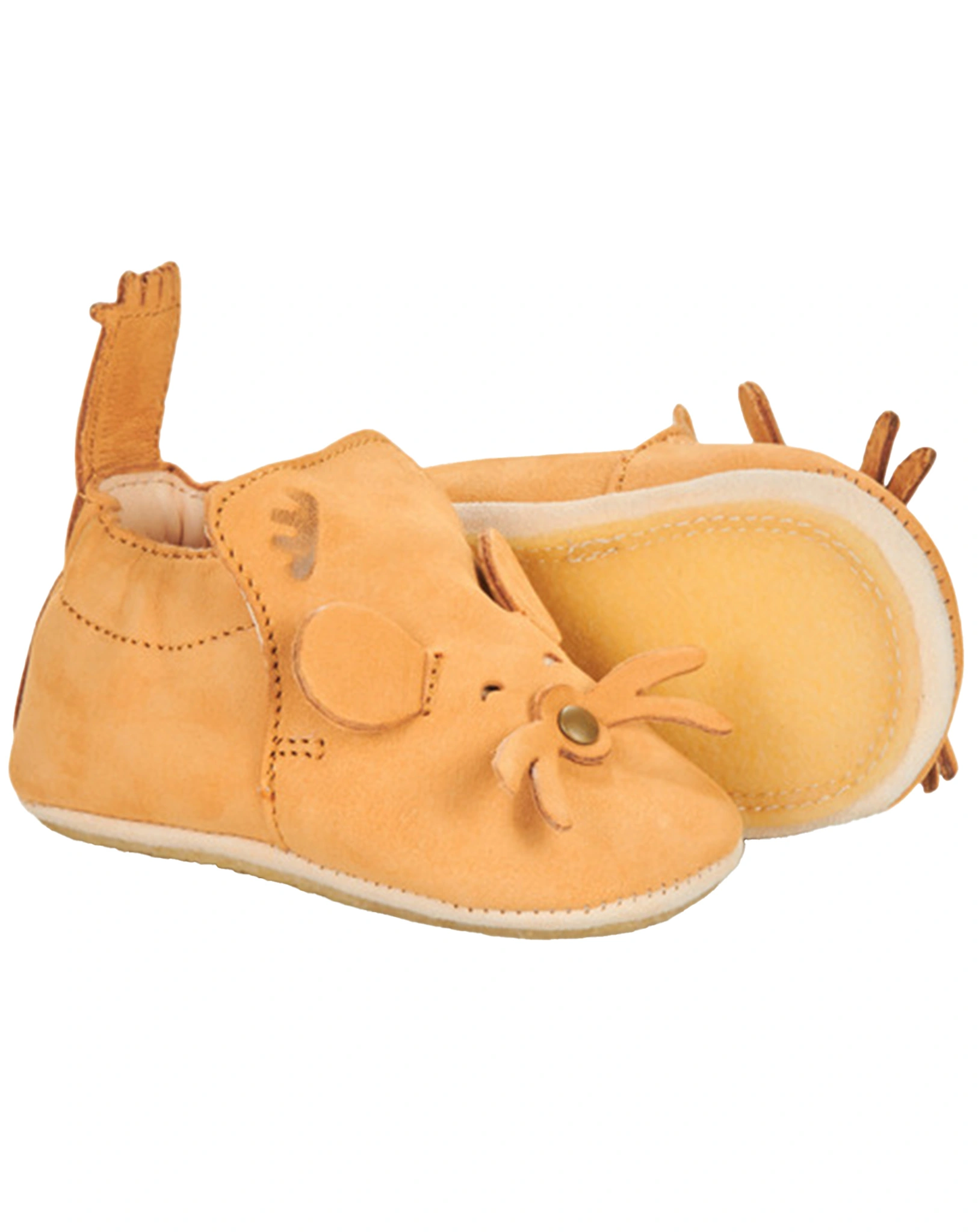 Krabbelschuhe MY BLUBLU MOUSE WILD in camel