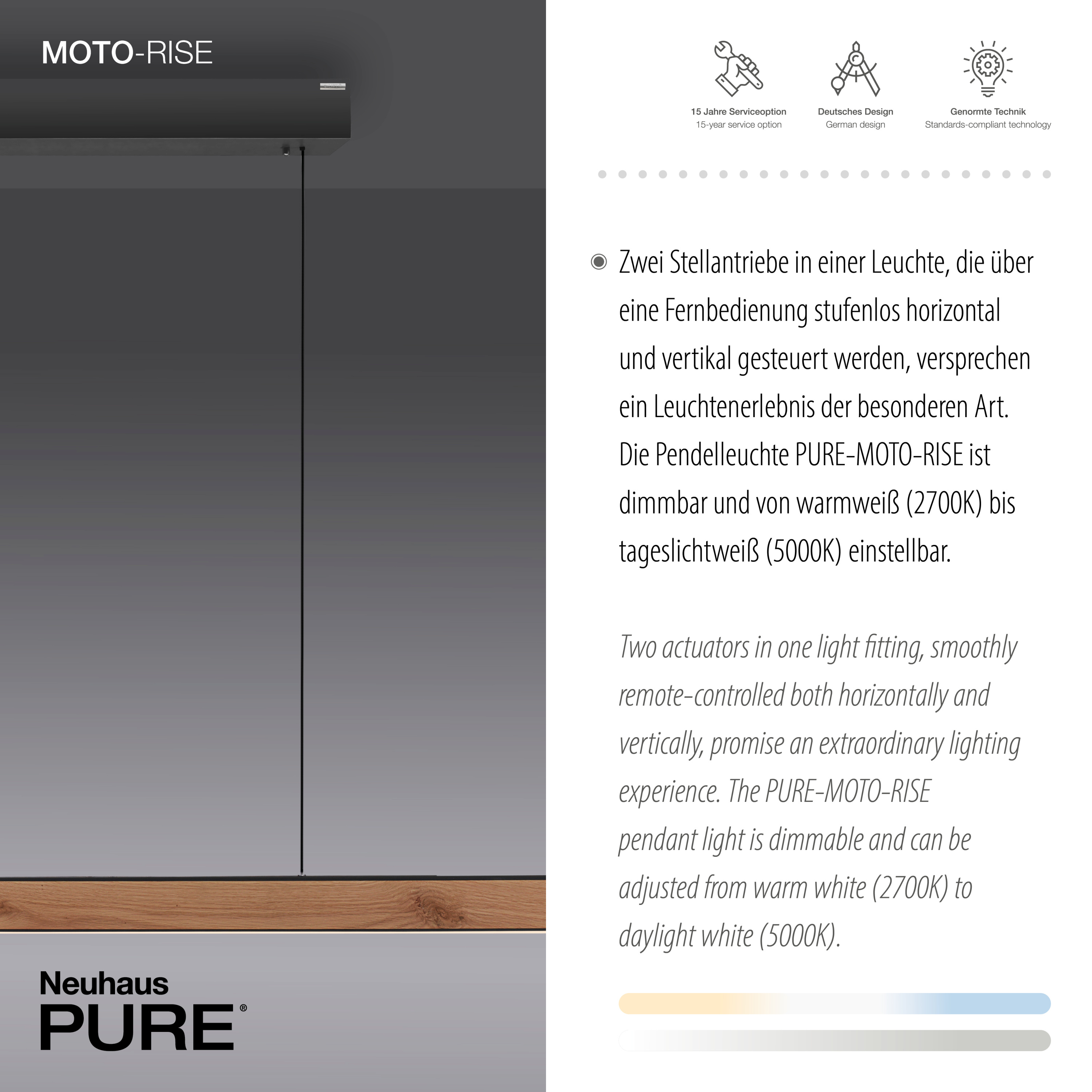 Pendelleuchte PURE MOTO-RISE