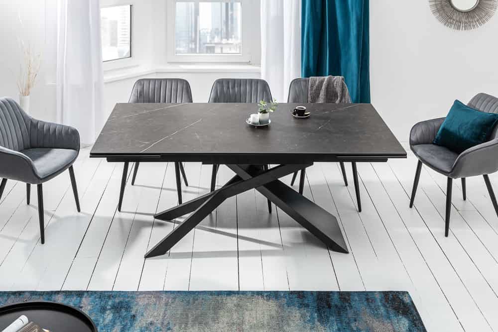Ausziehbarer Esstisch EUPHORIA 180-220-260cm Graphit Keramik made in Italy