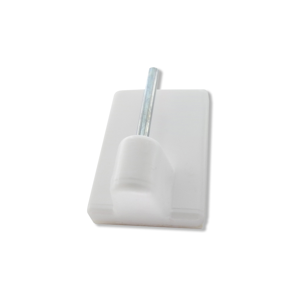 Klebehaken für Vitragestangen - weiß - 4er-Pack