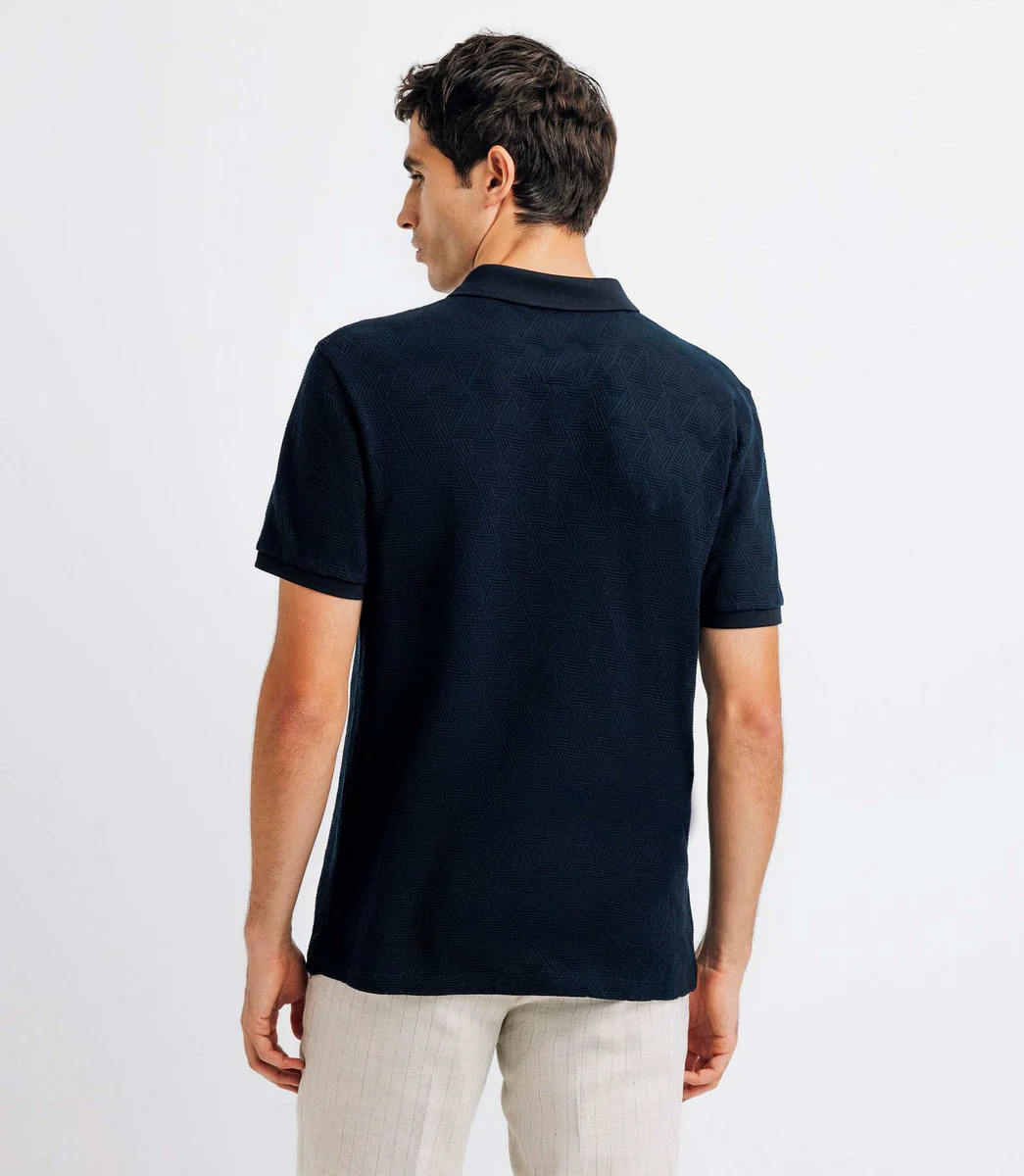 Polo nid d'abeille marine