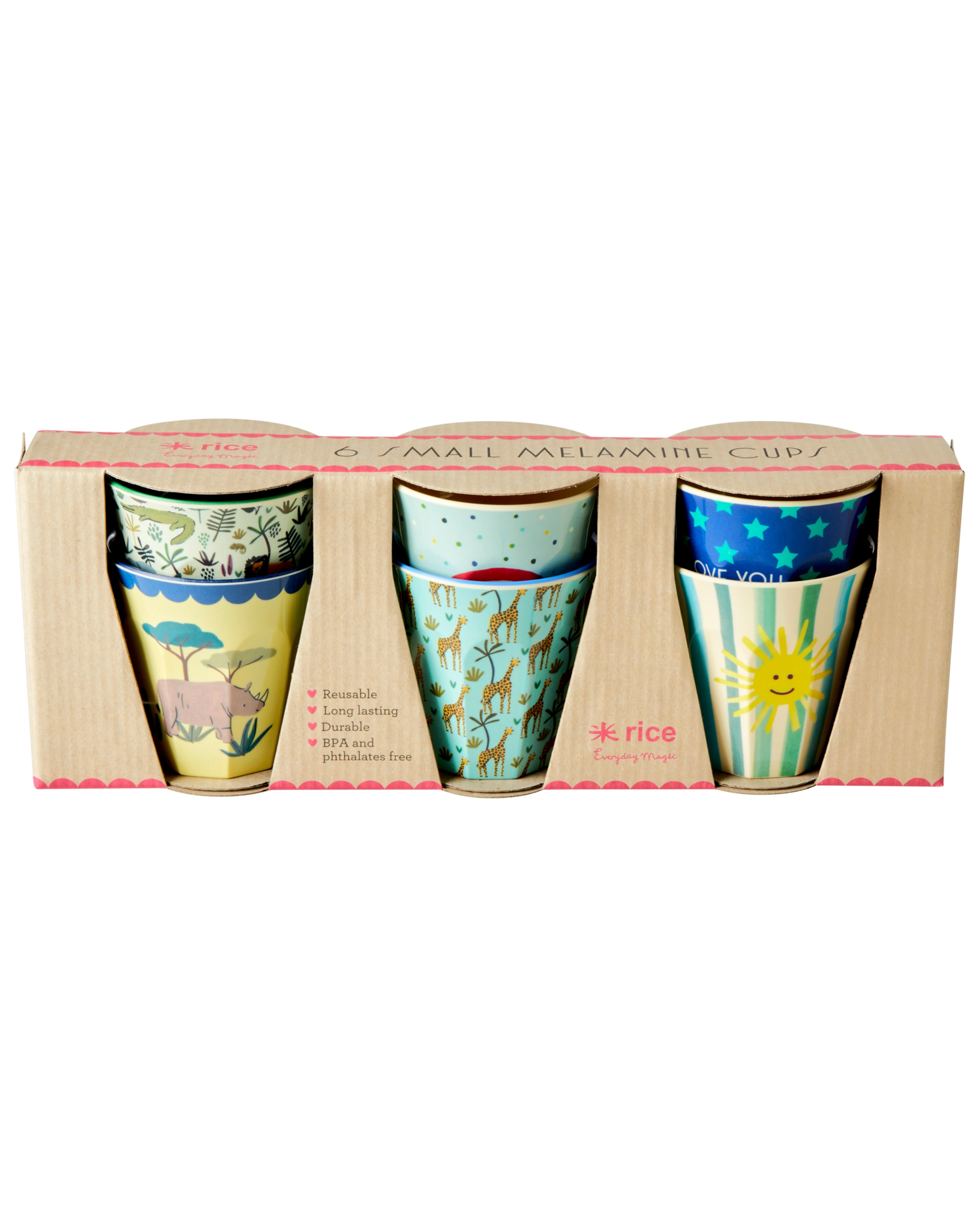 Melamin-Becher FUNKY - SMALL 6er-Pack in bunt