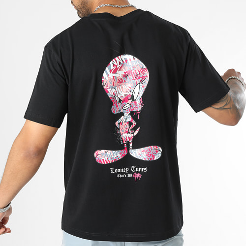 Tee Shirt Oversize Large Tweety Graff Pink Noir