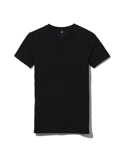 t-shirt homme slim fit col en v noir