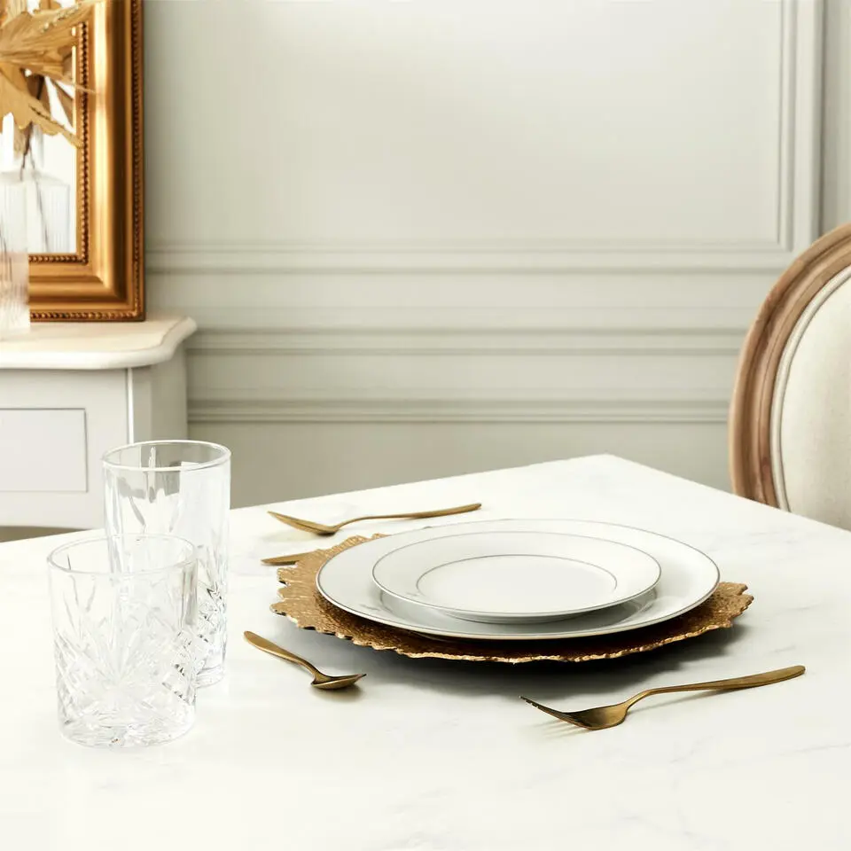 Cook Concept Drinkglazen - Luxe relief - glas - 4x stuks - 350ml