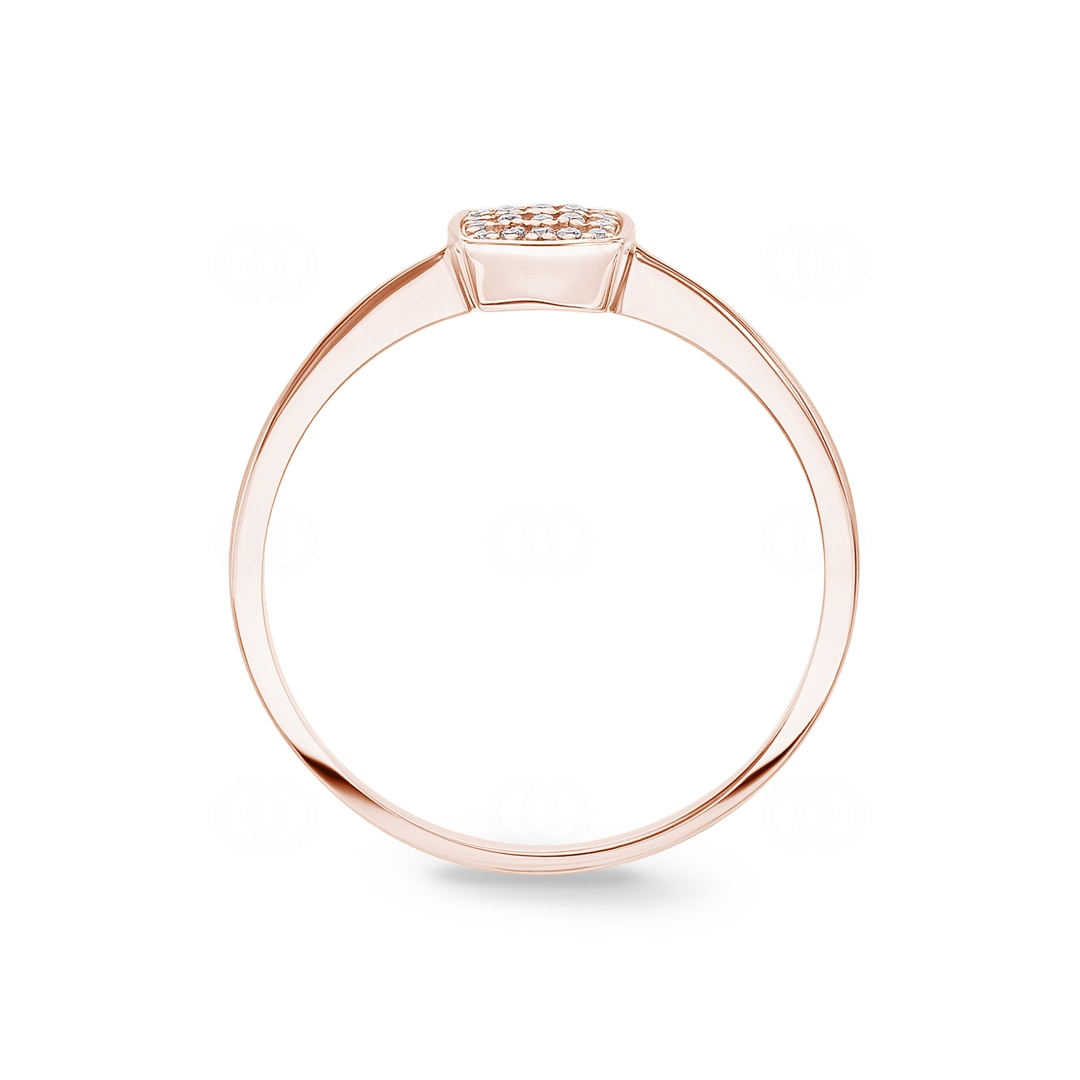 Damenring 750/18 K Roségold mit Diamanten 0.06 ct H/si by CHRISTIAN