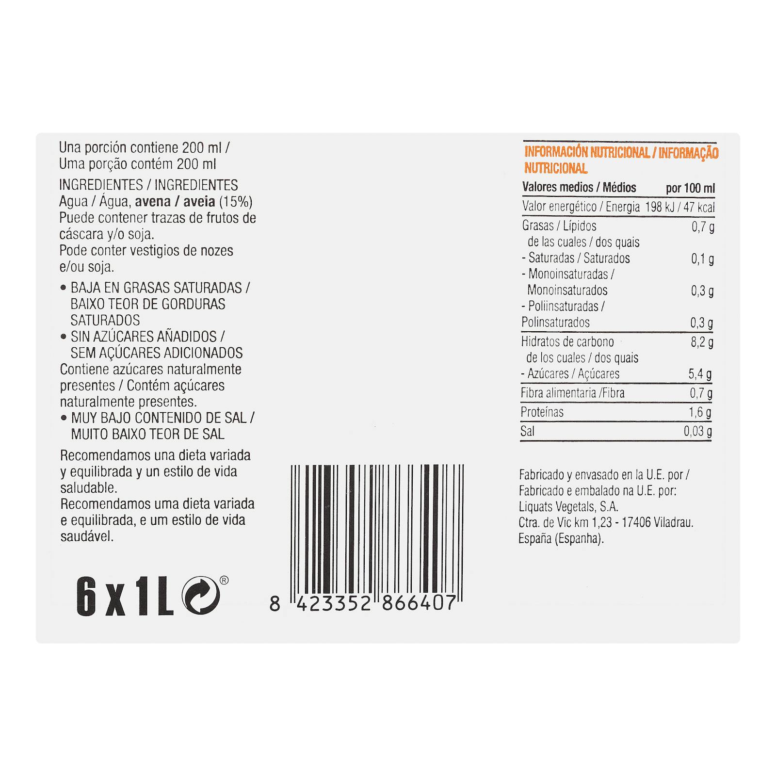 Boisson à l'avoine Alitey