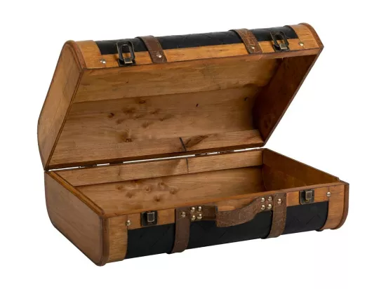 Valise en bois blanc 43x30x17h