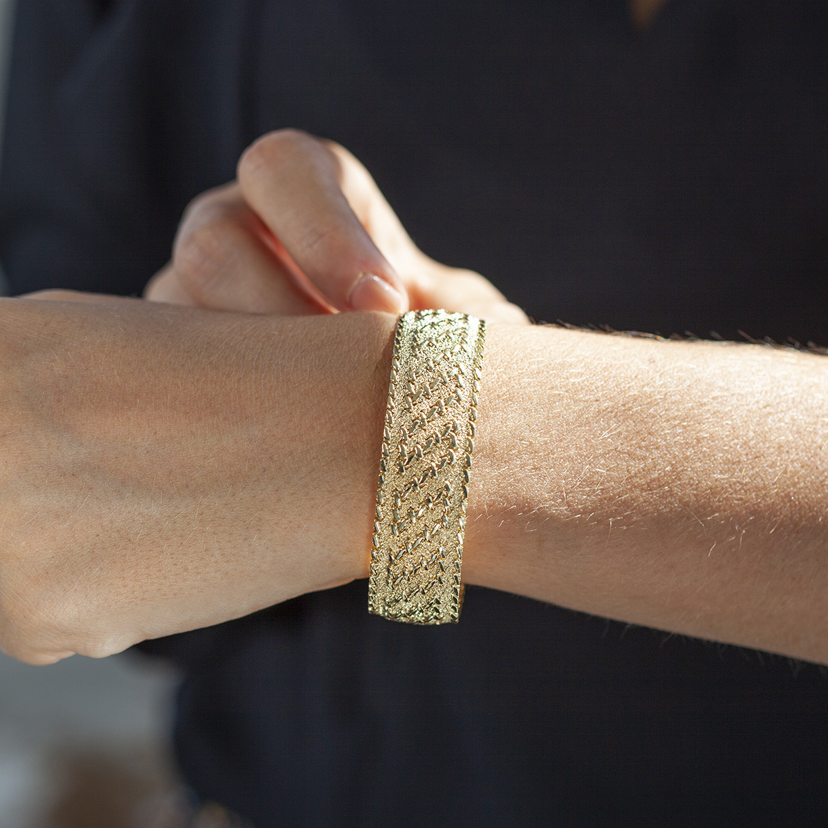 Bracelet d'occasion or 750 jaune maille polonaire 19 cm