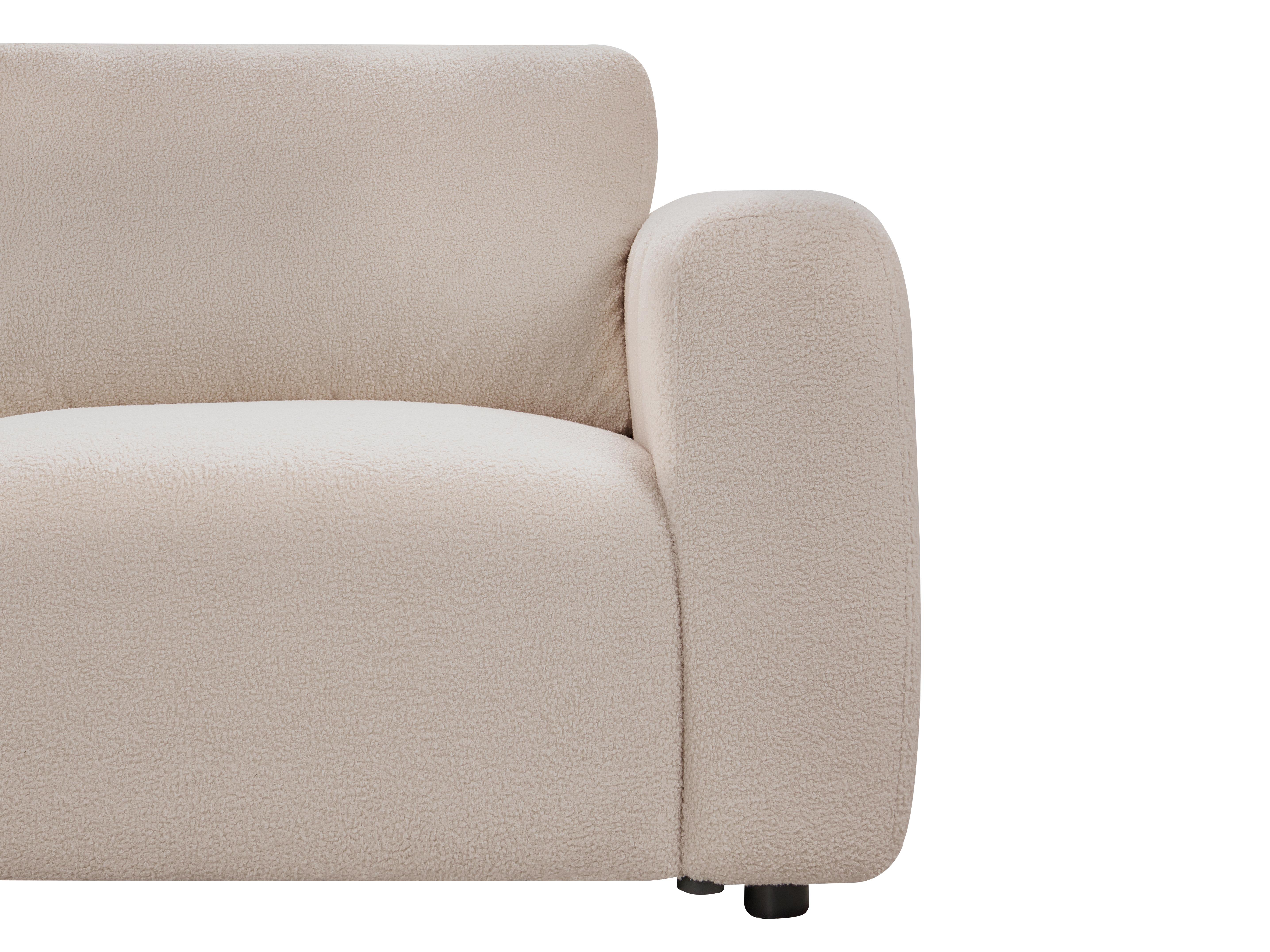 Modulaire hoekbank 5-zits KIVVIK Bouclé Beige linkszijdig