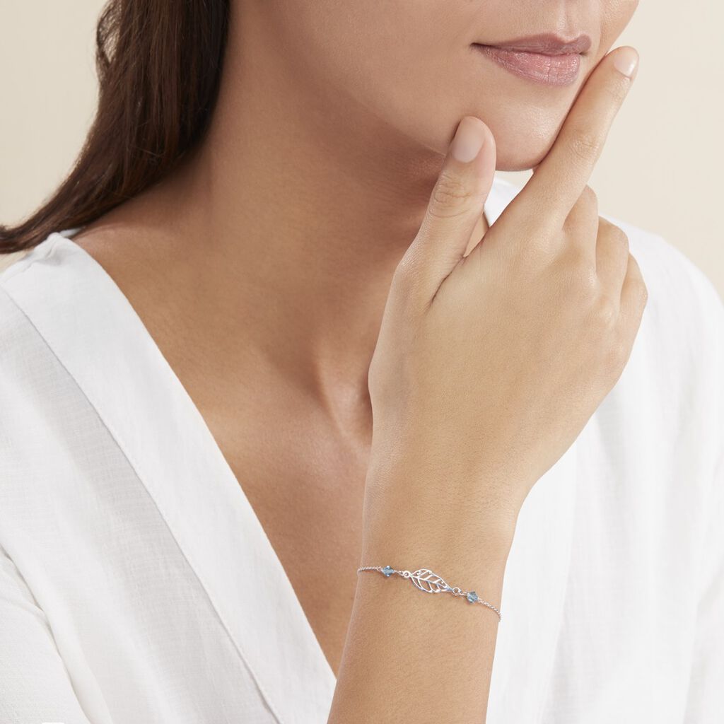Bracelet Argent Blanc Angelika Pierres Synthetiques