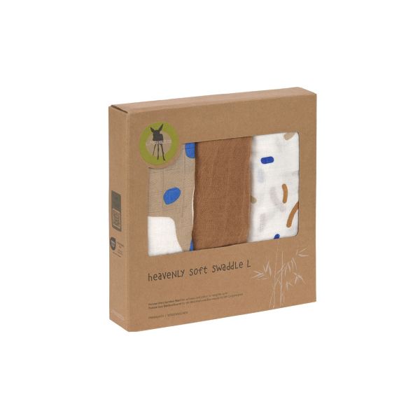 Lässig Heavenly Soft Swaddle L Little Mateys 80 x 80 cm 3-Pack
