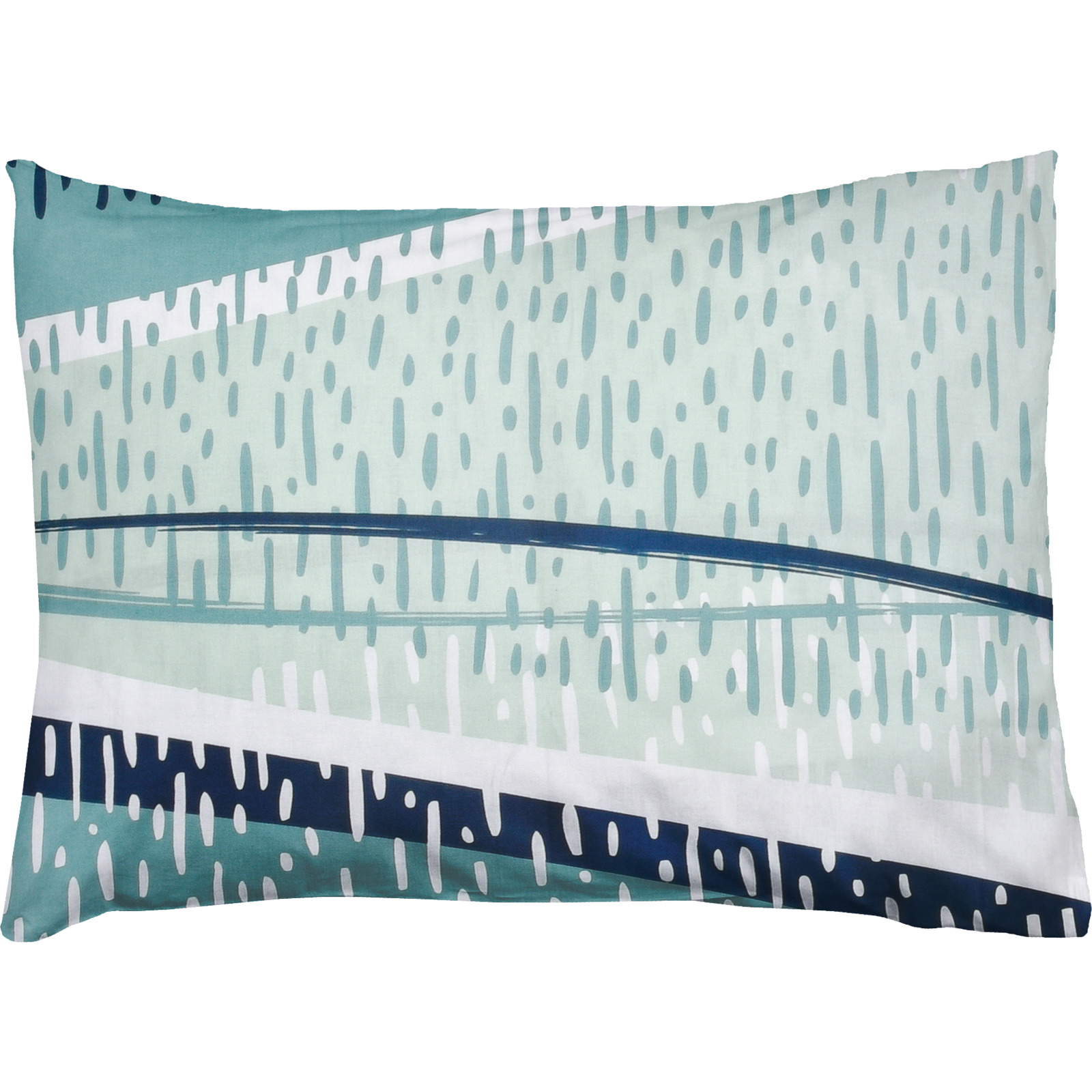 Bettwäsche Renforcé Wellenlinien blau 50x70 Kissenbezug