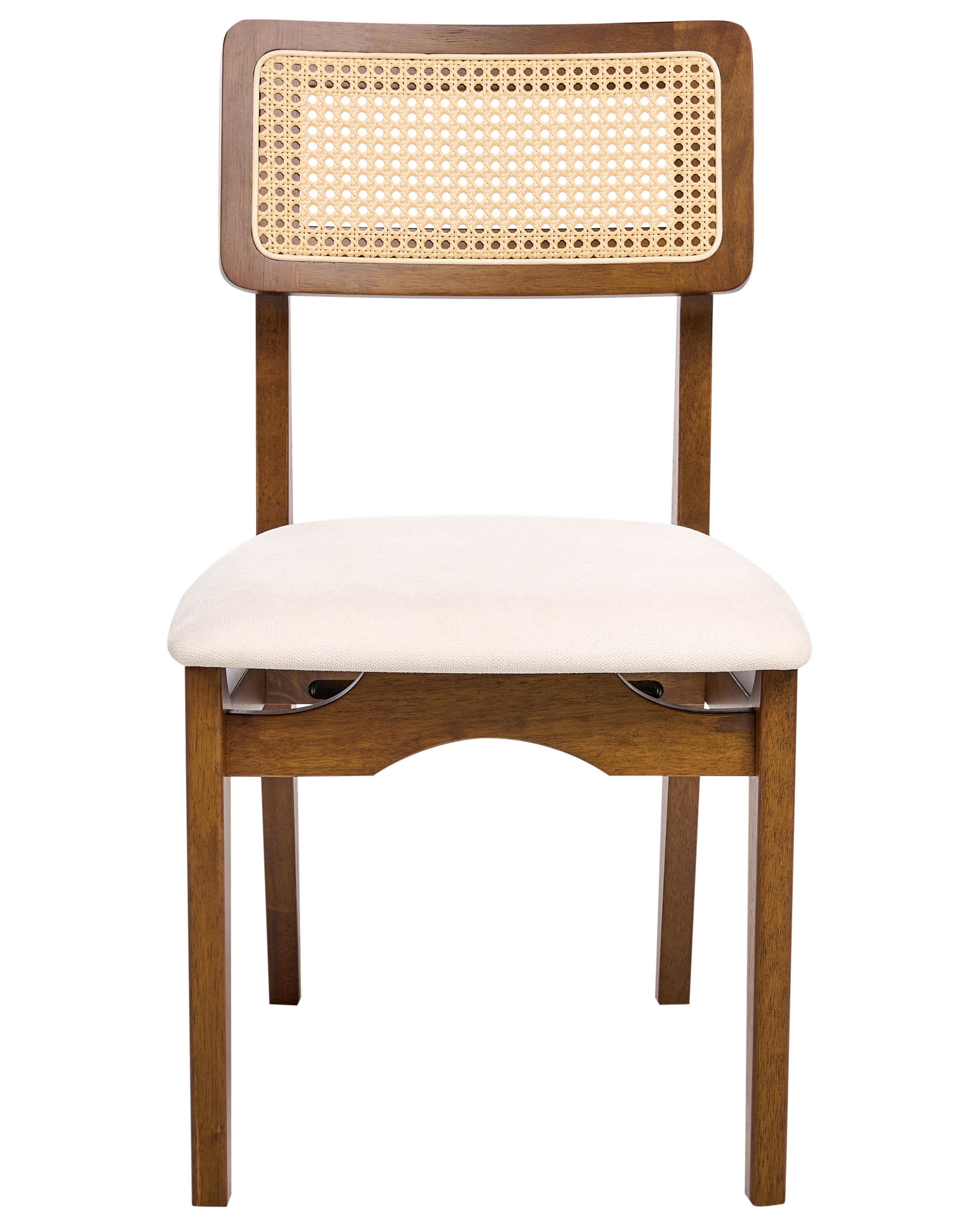 Set van 2 eetkamerstoelen RUBONIA Hout Donkerbruin