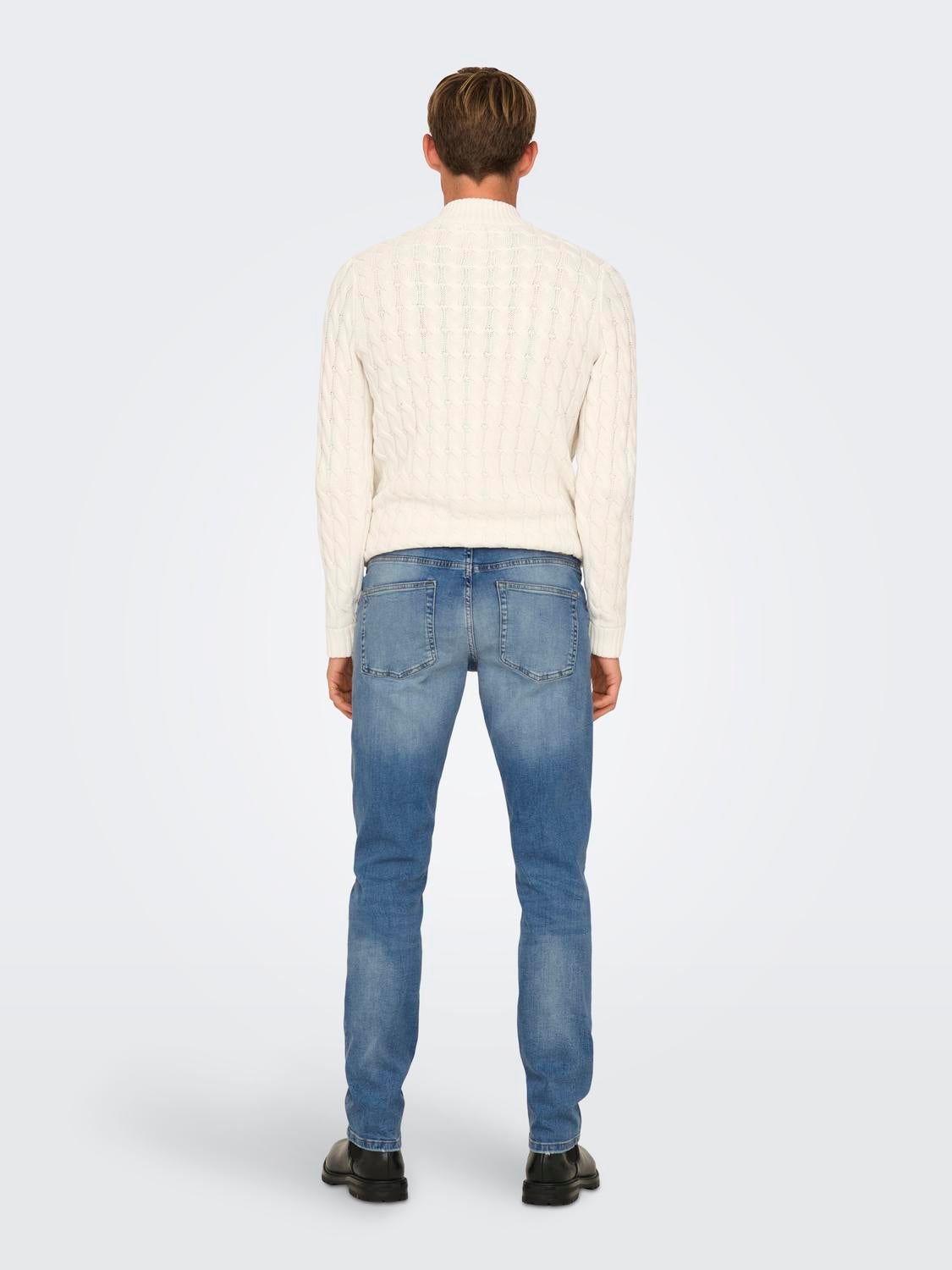 ONSWEFT Mittlere Taille Normal geschnitten Jeans Light Medium Blue Denim