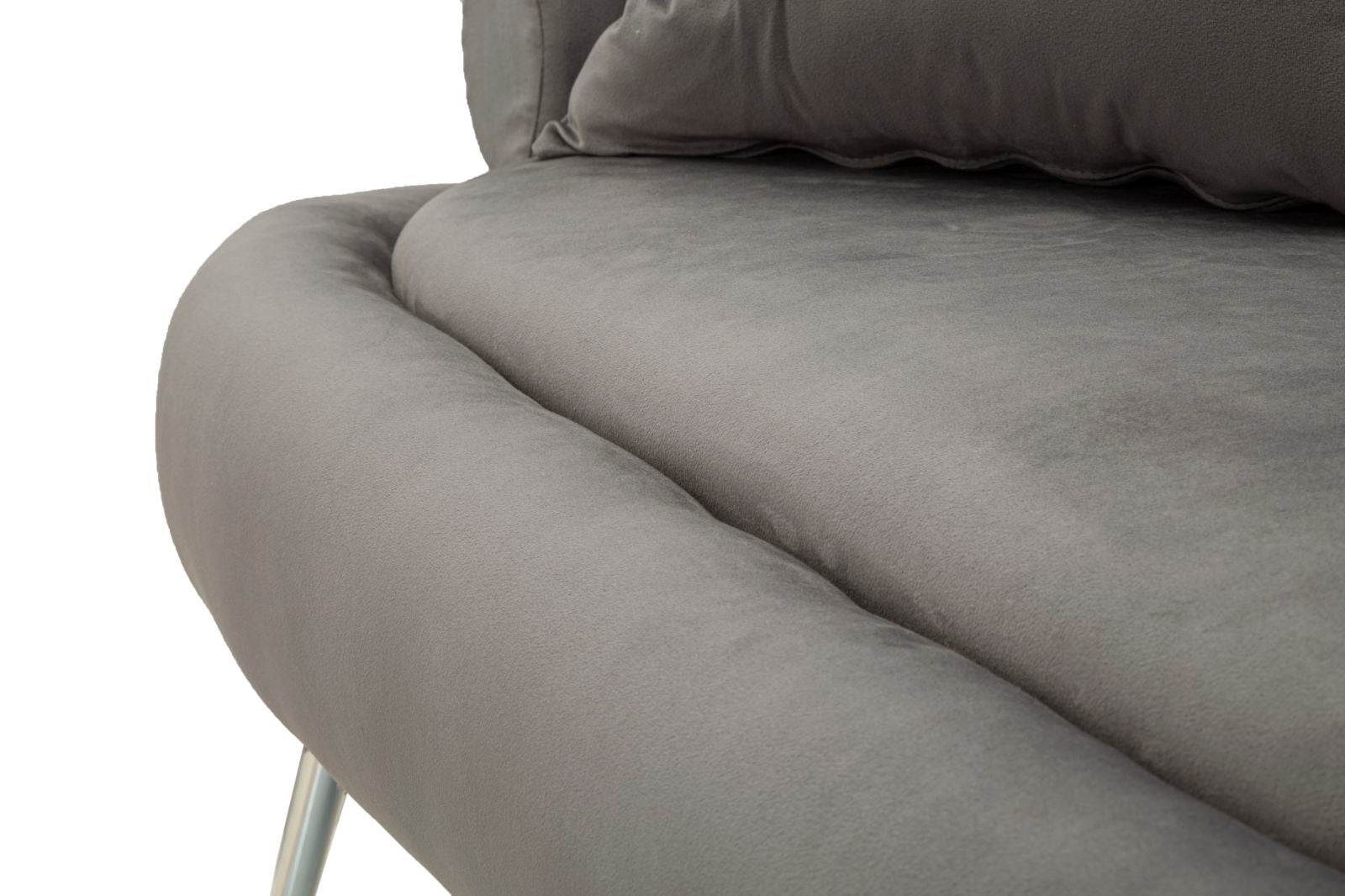 Mauro Ferretti Silvery Sofa 2 plaatsen in metaal en fluweel