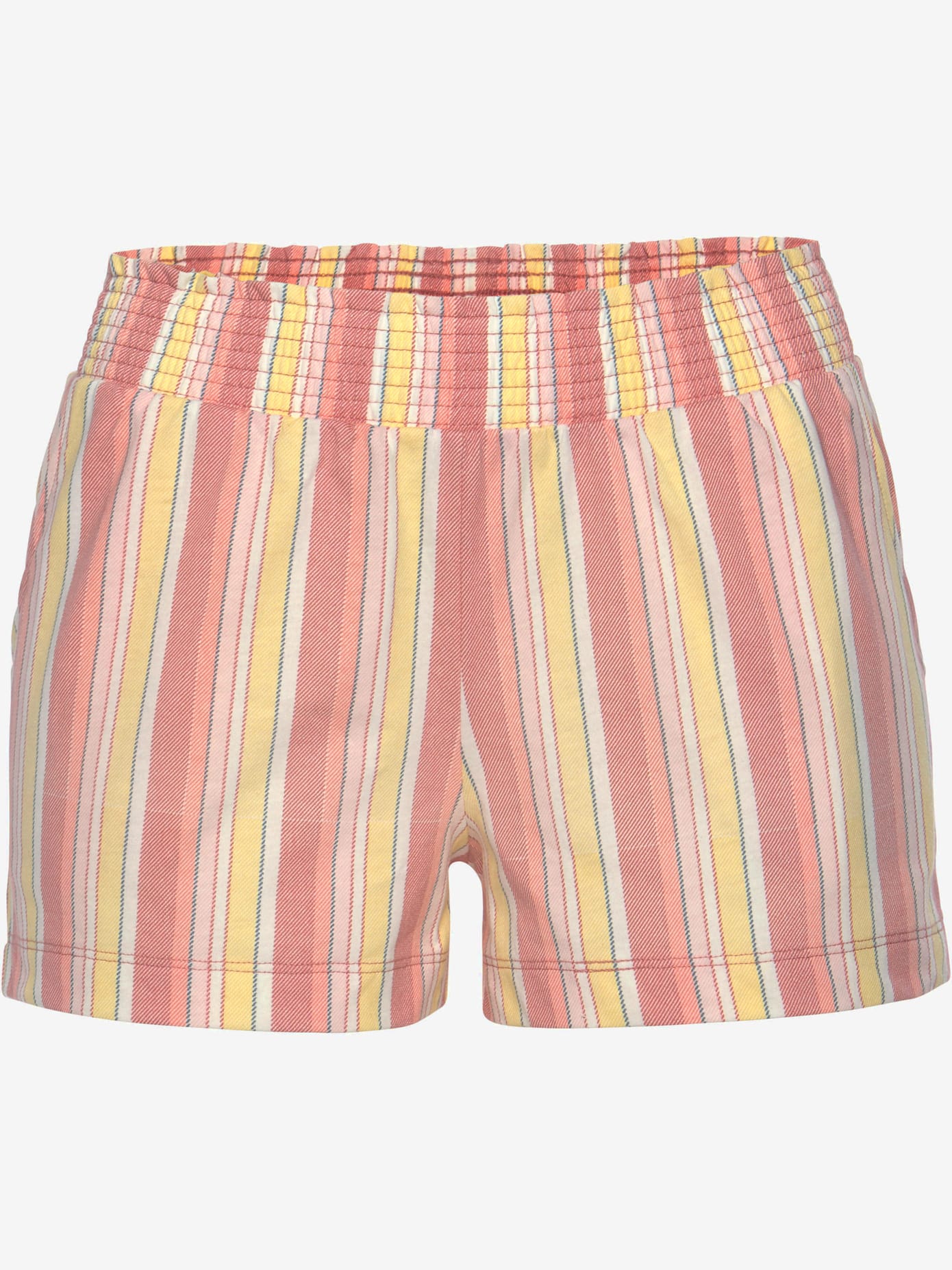 Pyjama court avec t-shirt uni et short imprimé