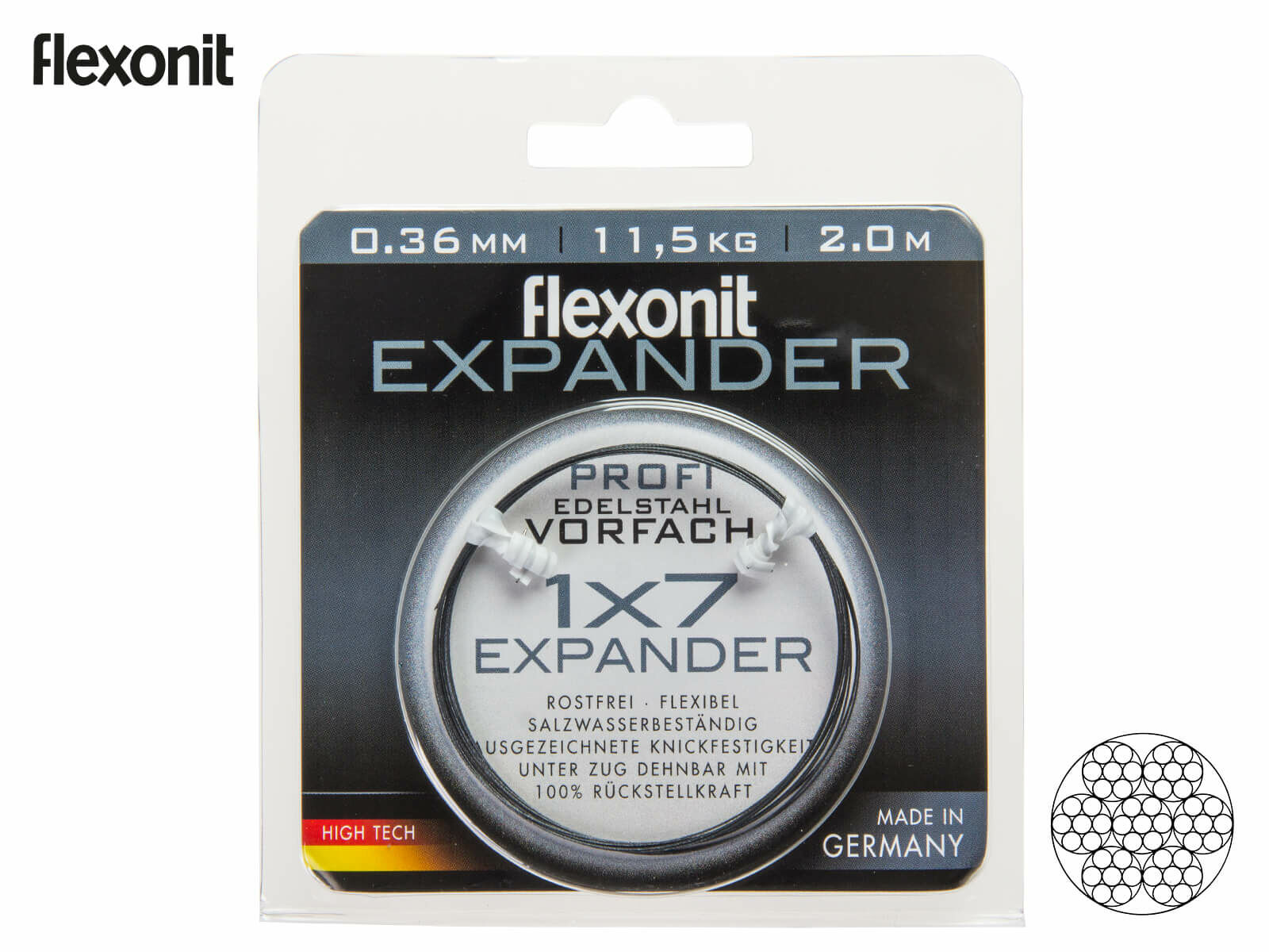 2 m flexonit EXPANDER 1x7 - 11.5 kg (0.36 mm)