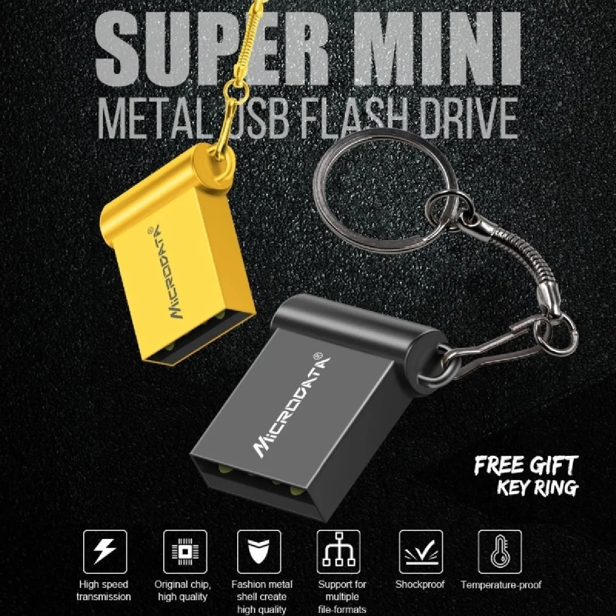 Wewoo MiCRODATA 64GB USB 2.0 Or