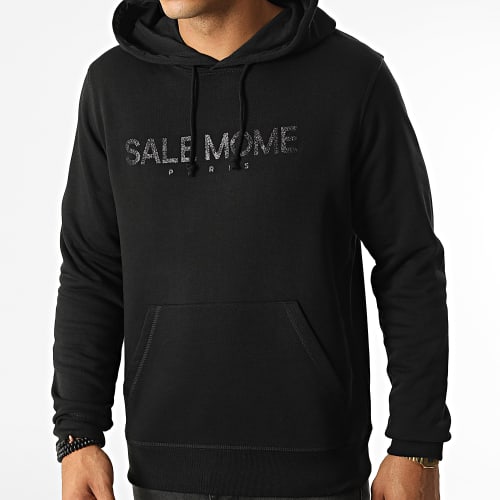 Sweat Capuche Lapin Noir Glitter