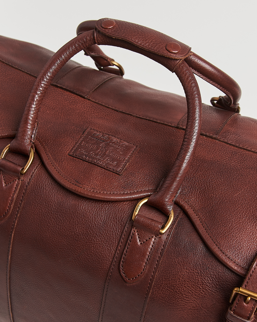Polo Ralph Lauren Washed Leather Heritage Duffle Bag British Tan