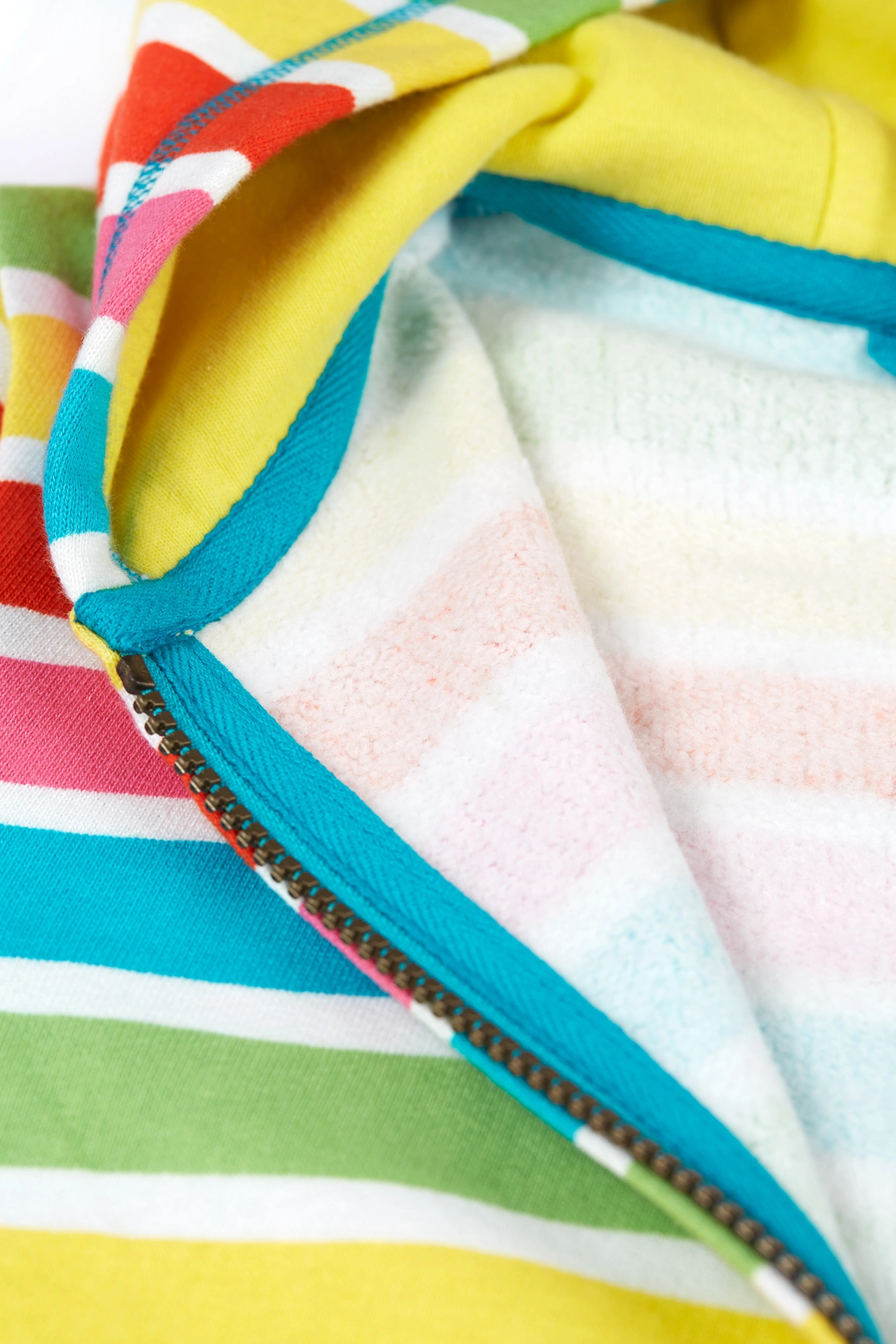 Kapuzen-Sweatjacke RAINBOW gestreift in bunt
