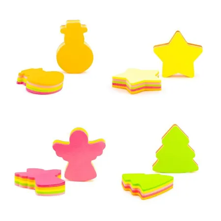 Trendhaus WICHTEL Sticky Notes Mini-Blöckchen 100 Blatt, 4-fach sortiert