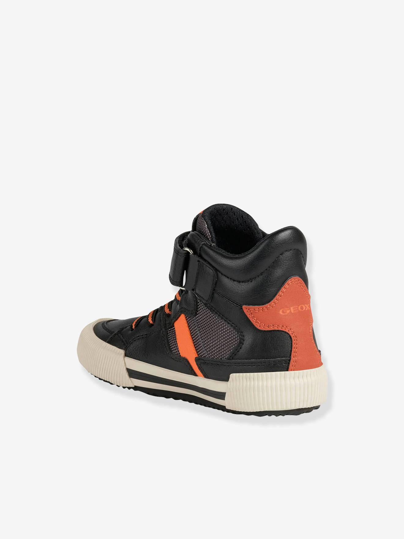 Tênis MID J Alonisso Boy B-GBK GEOX®, preto médio, liso com detalhes.