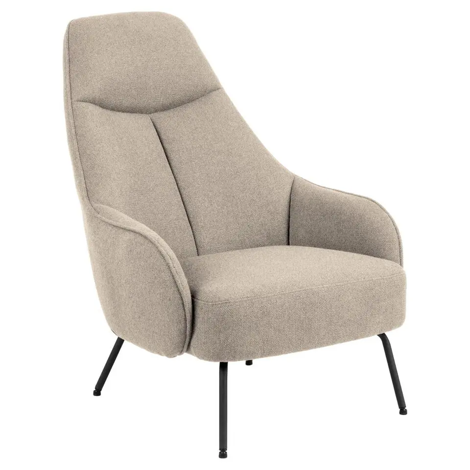 Fauteuil Beige - Zithoogte 40cm - 73x92x98cm - Bertus