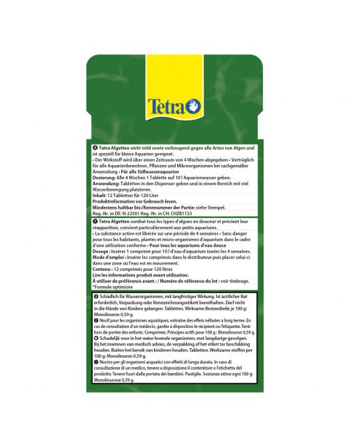 Tetra Aqua Algetten - Algenmiddelen - 12 tab