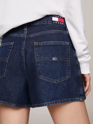 Saia jeans utilitária de pernas largas