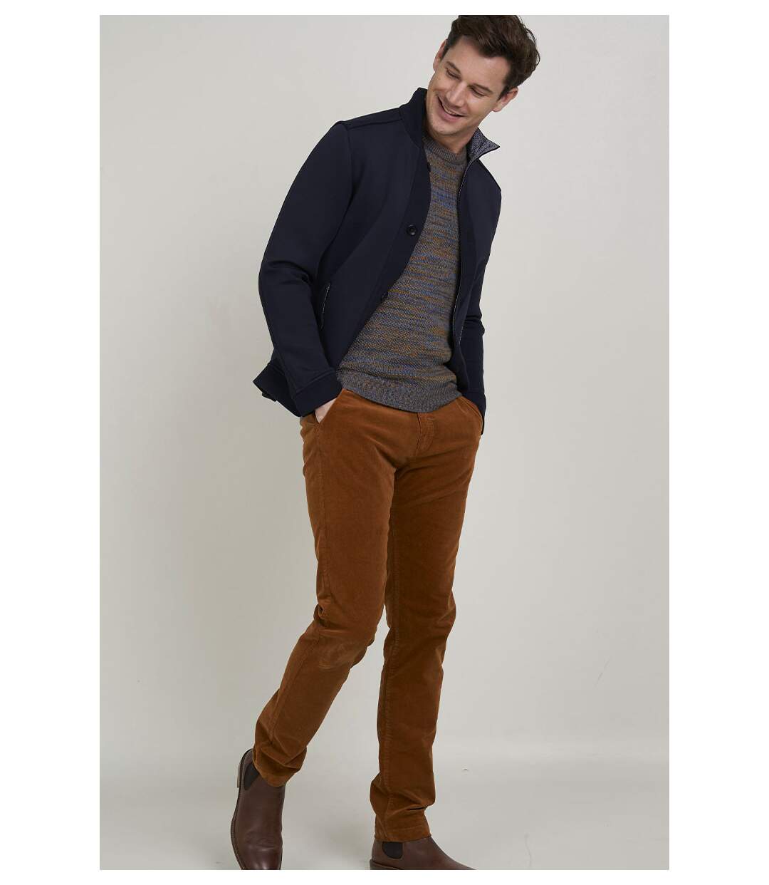 Pantalon chino velours cotelé
