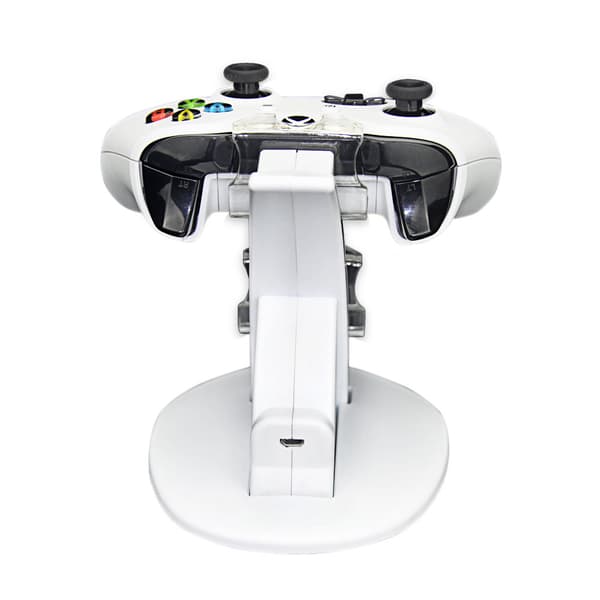 Hvit ladestativ forankringsstasjon for Xbox One S-kontroller