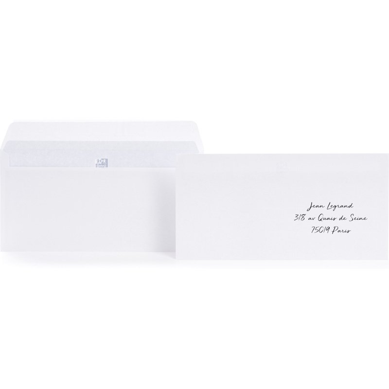 lot 50 EnveloPPes Oxford 110x220  auto adhesive - blanc