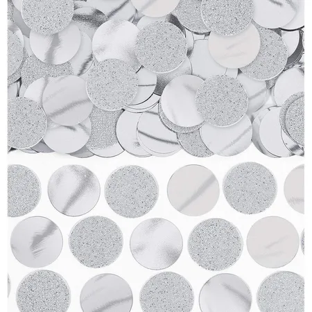amscan Konfetti Scheiben Glitzer silber 63 g