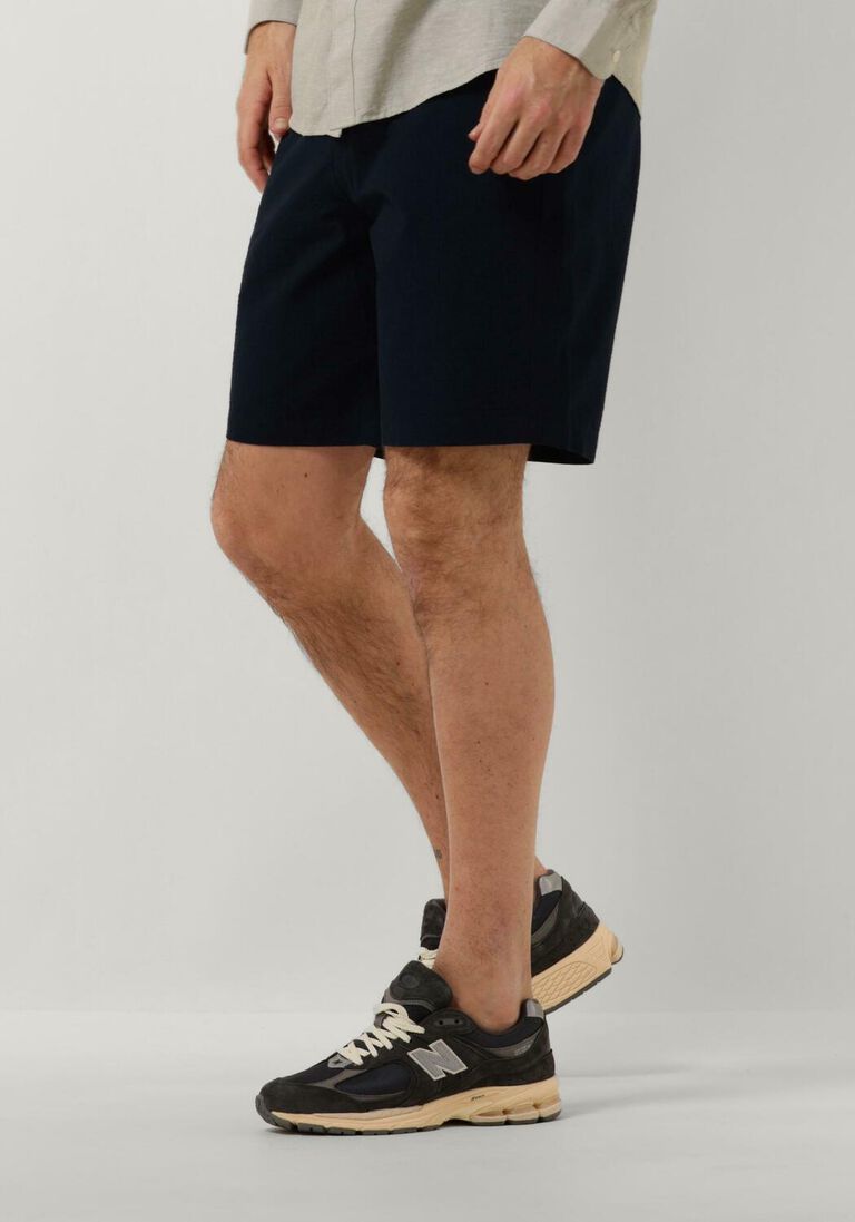 SELECTED HOMME donkerblauwe selected homme korte broek slhregular-karl seersucker shorts