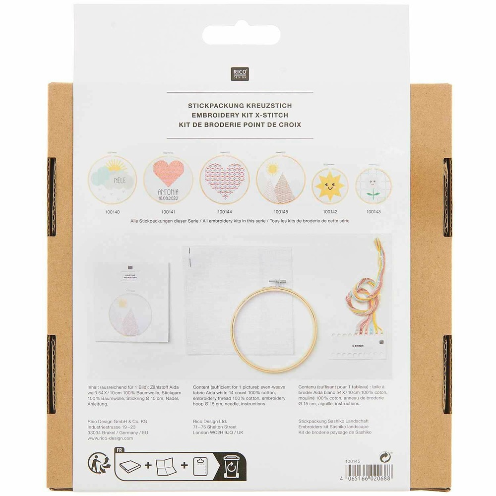 Kit de broderie sashiko montagne