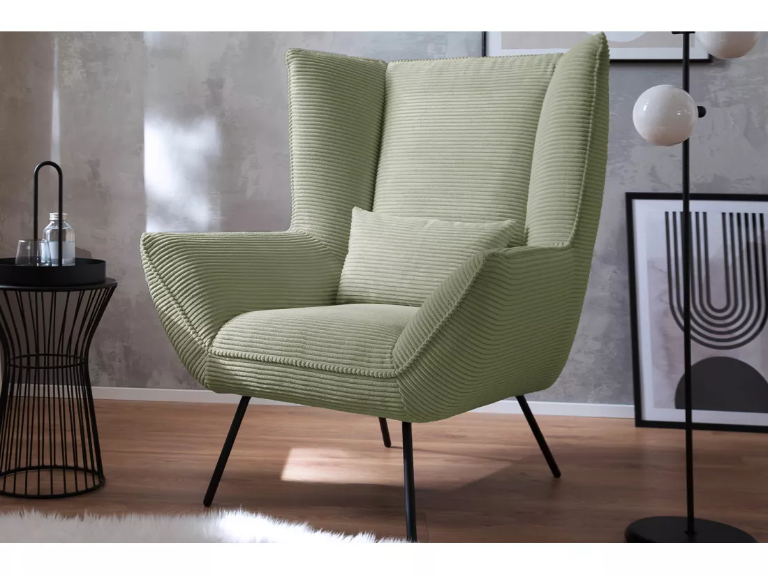 Fauteuil - Vert Velours côtelé - IVA